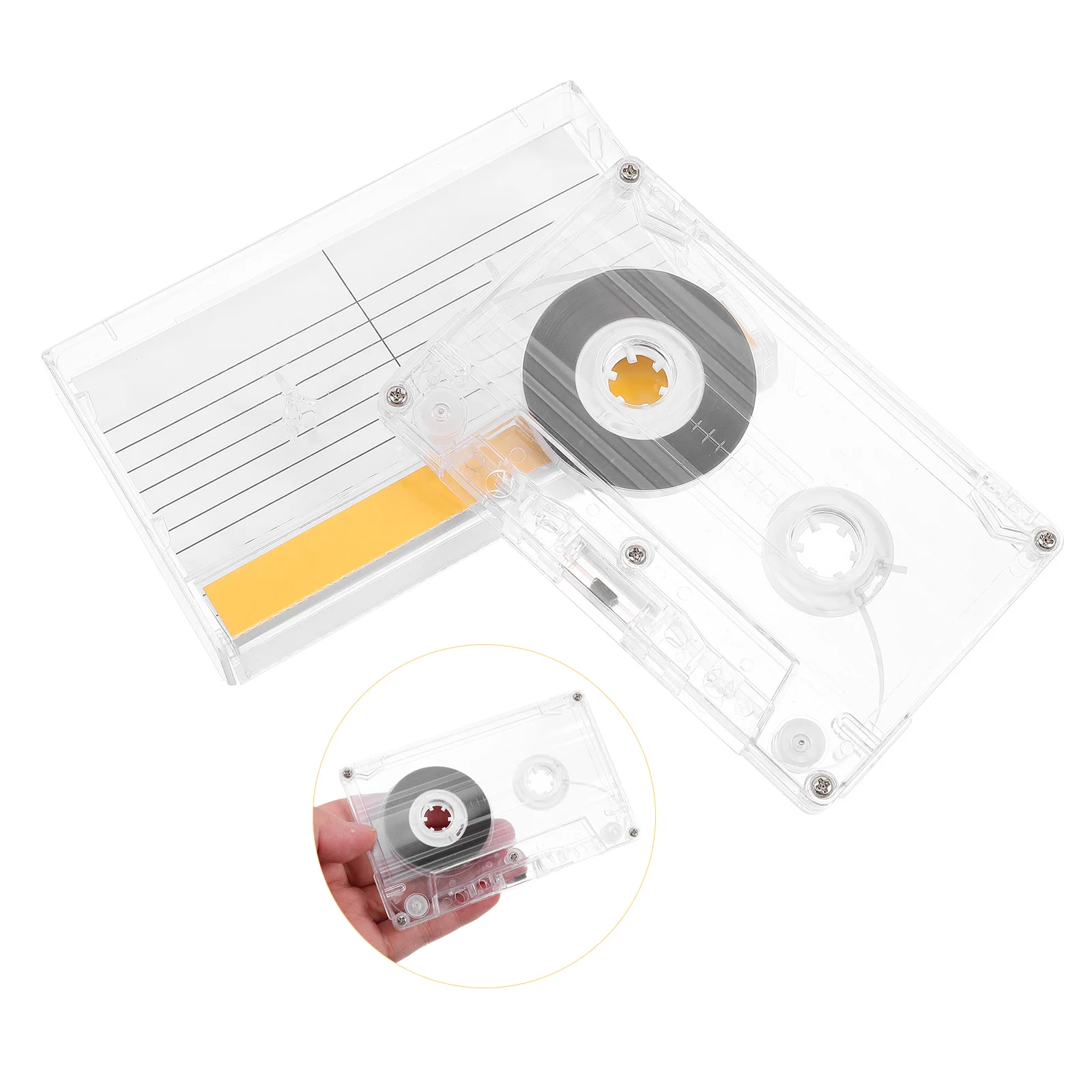 60 Minute Blank Cassette Tape Transparent Hard Case Vintage Recording Greeting Celebration Party Audio Needs Cassette