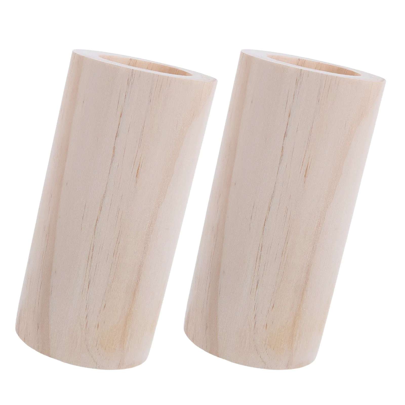 2Pcs Wooden Sofa Riser Round Cylinder Furniture Height Increasing Pads for Couch Table Chair Heavy Duty Wood Furniture Lifters