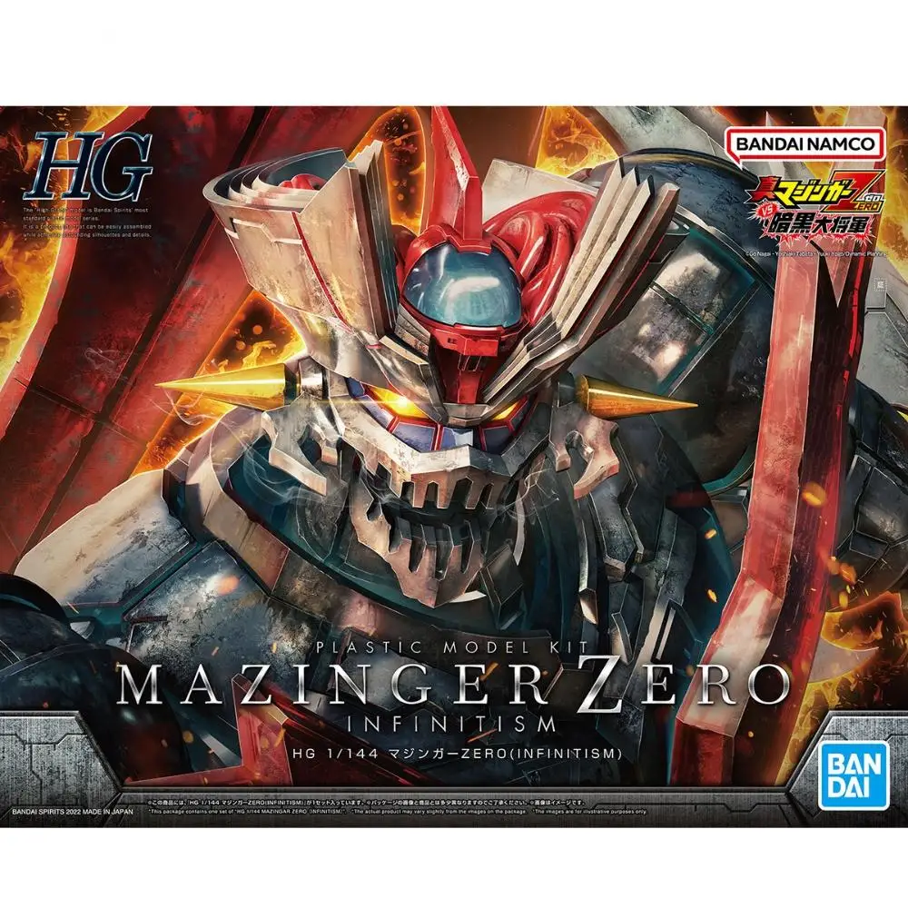 Bandai original mazinger z anime figura modelo hg 1/144 mazinger zero infinitivismo anime figura de ação brinquedos presentes para crianças