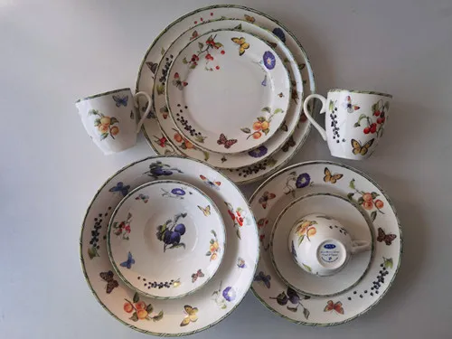 European and American Pastoral series ceramic flat plates and cups