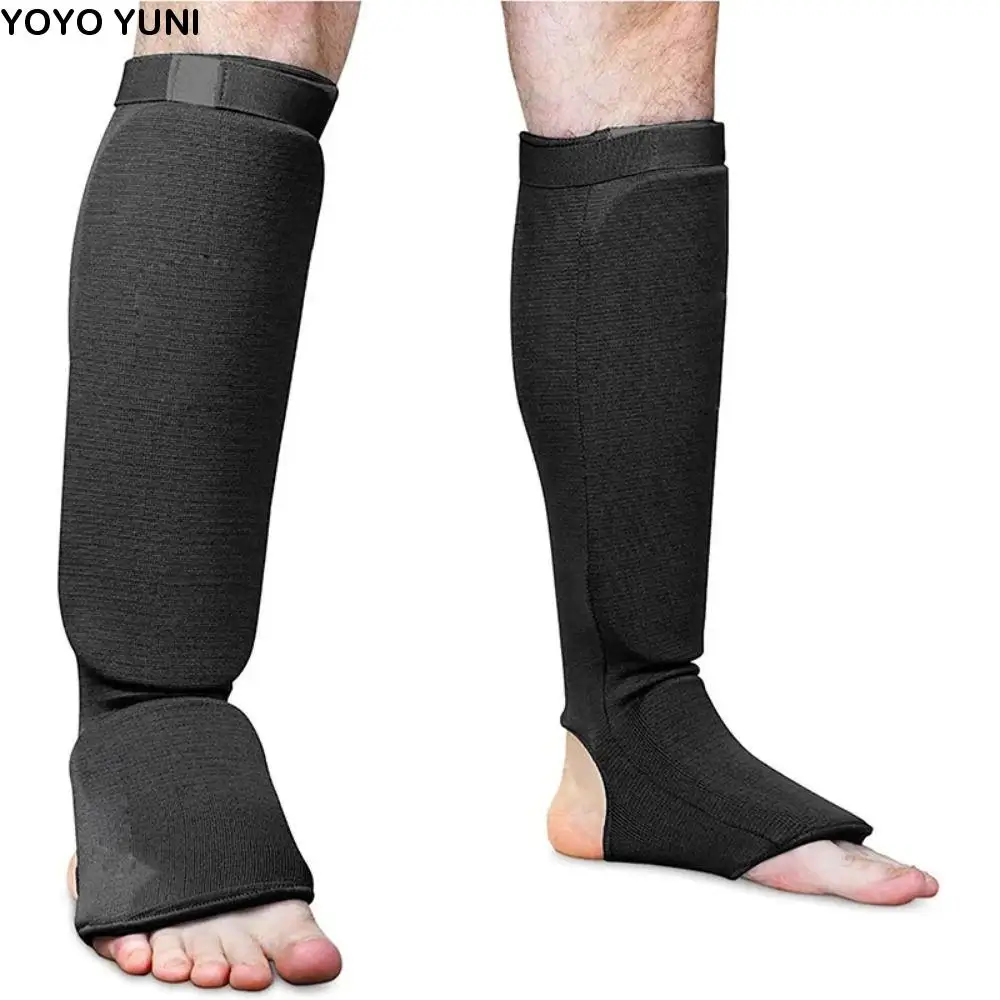 Foot Protection Boxing Shin Guards Leg Support Wear Resistant Instep Ankle Protector Durable Non-slip Kickboxing Pad Muaythai