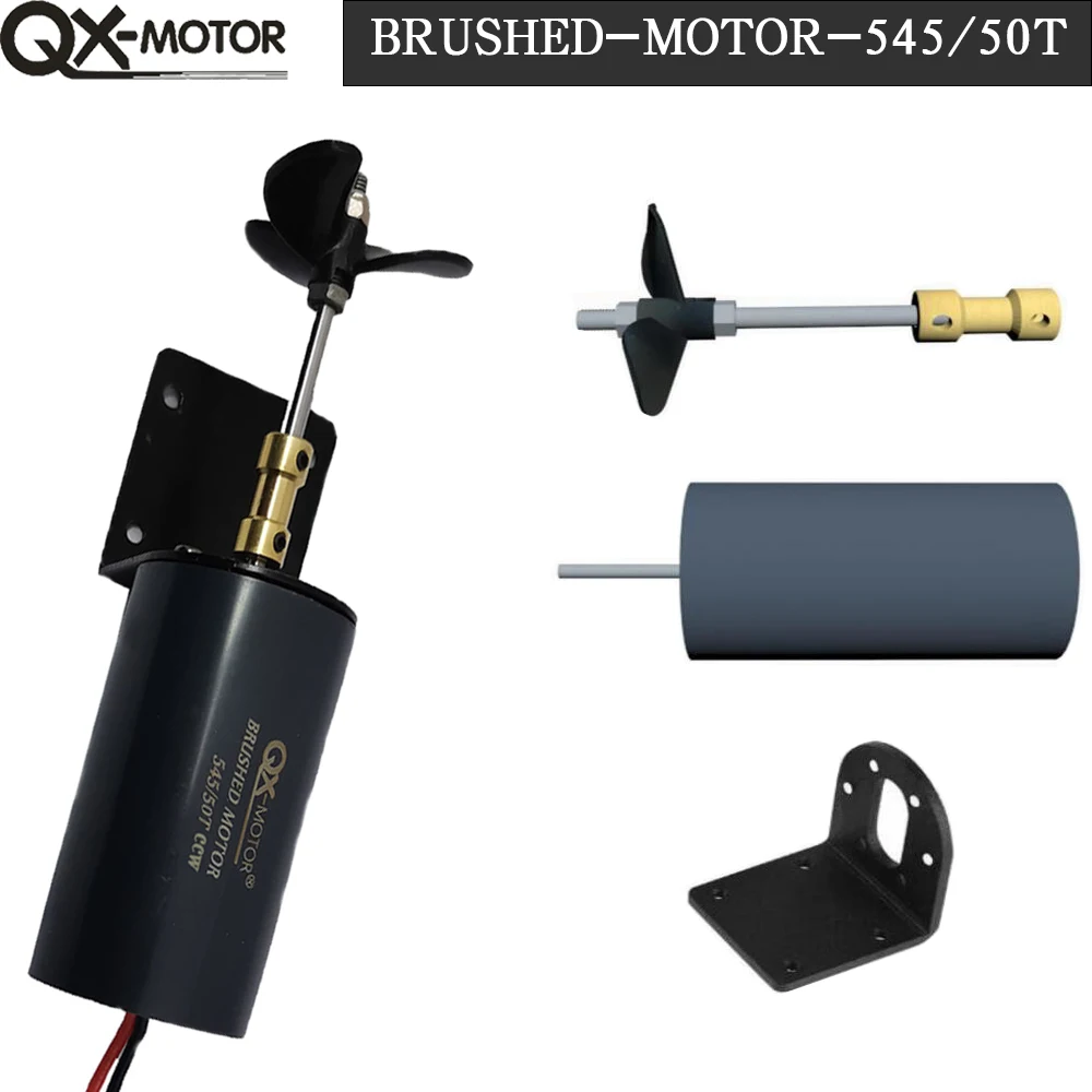 Motor de cepillo 545/50T CW CCW 7,4 V- 14,8 V QX-MOTOR hélice subacuática para no tripulado/enrollado/barco de pato con Control remoto