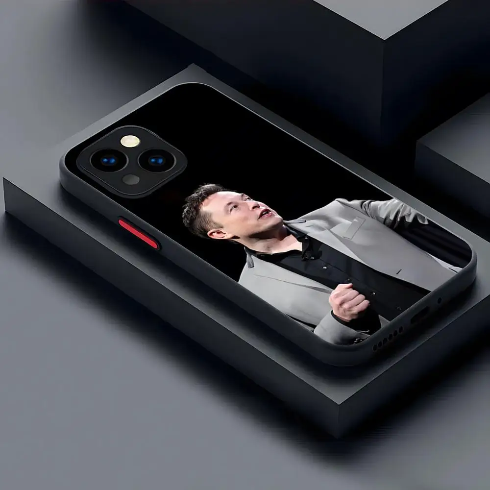 Elon Musk Phone Case Matte Transparent For 16 15 IPhone 12 11 13 Pro Max X XR XS 8 SE Mini Plus Back Cover