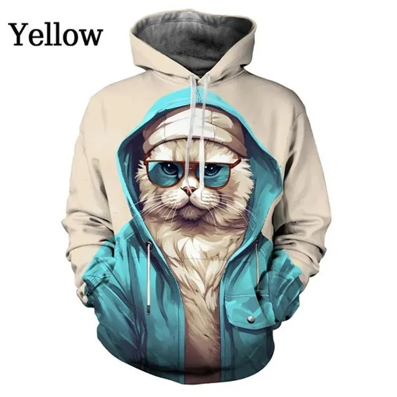 Cool Designs Cat Graphic Hoodie Men Clothing 3D Printed Funny Kids Hoodies Women Harajuku Fashion y2k Pullovers Sweatshirt Hoody