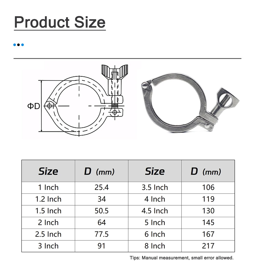1,5" 2" 2,5" 3" 4" SS304 Edelstahl Dreifach-Klemmverbinder, Schnellverbindungs-Rohrverschraubungen Passend für Silikondichtungen Heimbrauen – Detail 2