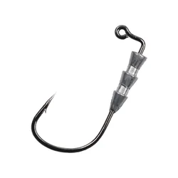 Fishing Worm Hook Lock Lure Hide Soft Bait Fishhooks High Carbon Steel Hooks with Lead Weight Lot 10 Pieces SALE
