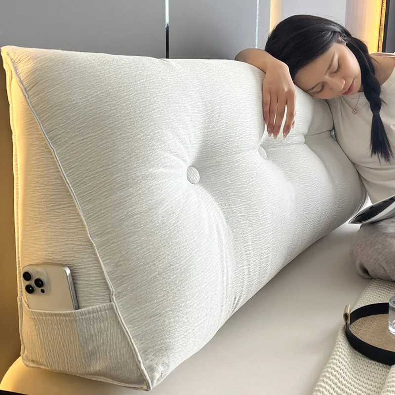 

2025 New Textured Cotton Linen Bede Pillow Soft Pa Triangular Barest Tat Window Pillow Removable And Waable