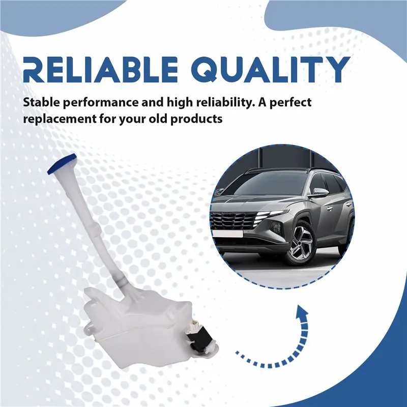 A58X-Motor Included Wiper Washer Windshield Reservoir Unit 98610-N9000, 98610N9000 For Tucson 2022-2024