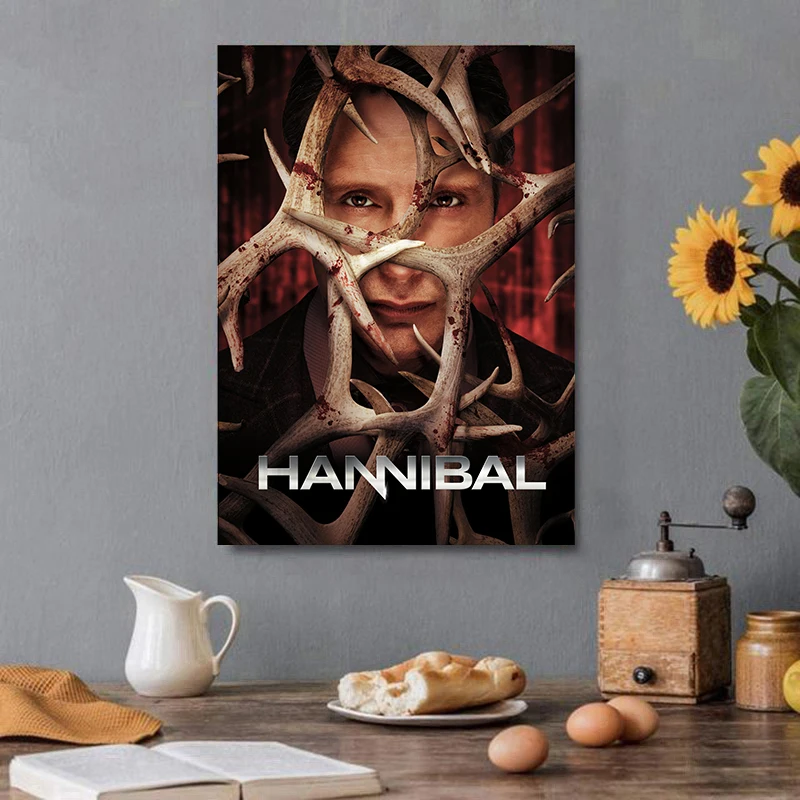 Horror TV Series Hannibal Posters Movie Wall Art Picture Canvas Painting Prints for Bar Club Bedroom Home Decoration