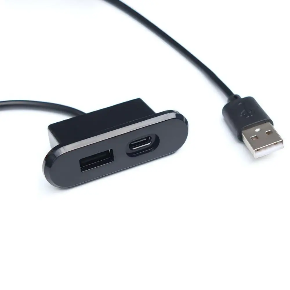 Wbudowany Stolik USB Gniazdo Zasilania Mini USB TYPE-C Ładowarka Biurkowa Adapter Ładowania 5V2A Kabel 1.2M Listwa Zasilająca Biurkowa Nocna