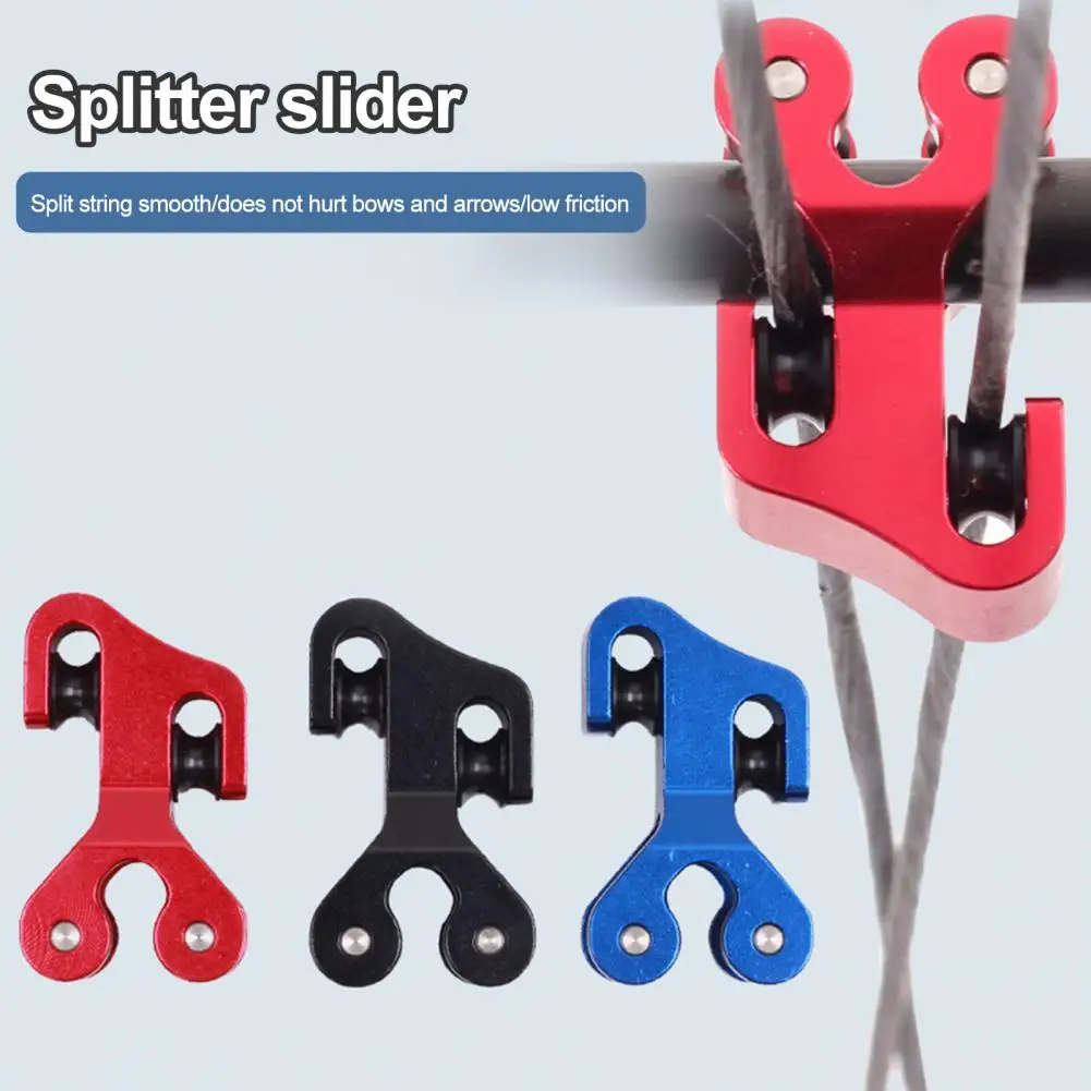 

Splitter Bowstring Slider Composite Bowstring Divider Aluminum Alloy Archery Cable Slide Roller Glide Replacement