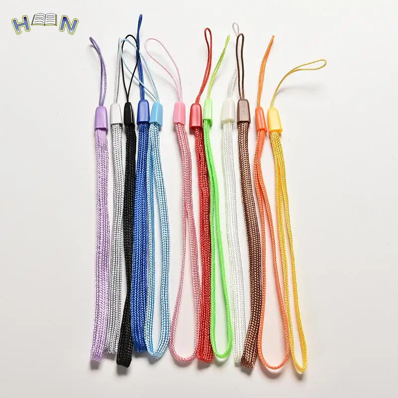 JETTING 20Pcs Nylon wrist hand cell phone mobile chain straps keychain Charm Cords DIY Hang Rope Lanyard neck Random Color