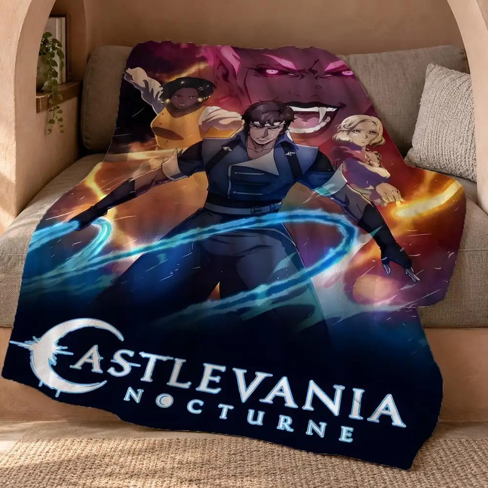 Castlevania Nocturne Throw Double Sided Flannel Throw Blanket Soft Travel Camping Sofa Bed Home