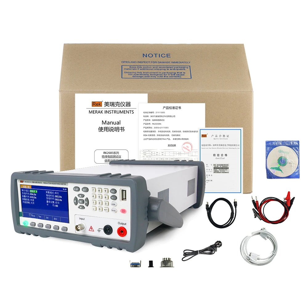 Ranlraka Insulation Materials  Office Equipment  10k Ohms - 5T Ohms  0 1 - 500V  Insulation Resistance Tester  RK2683BN RK2683AN