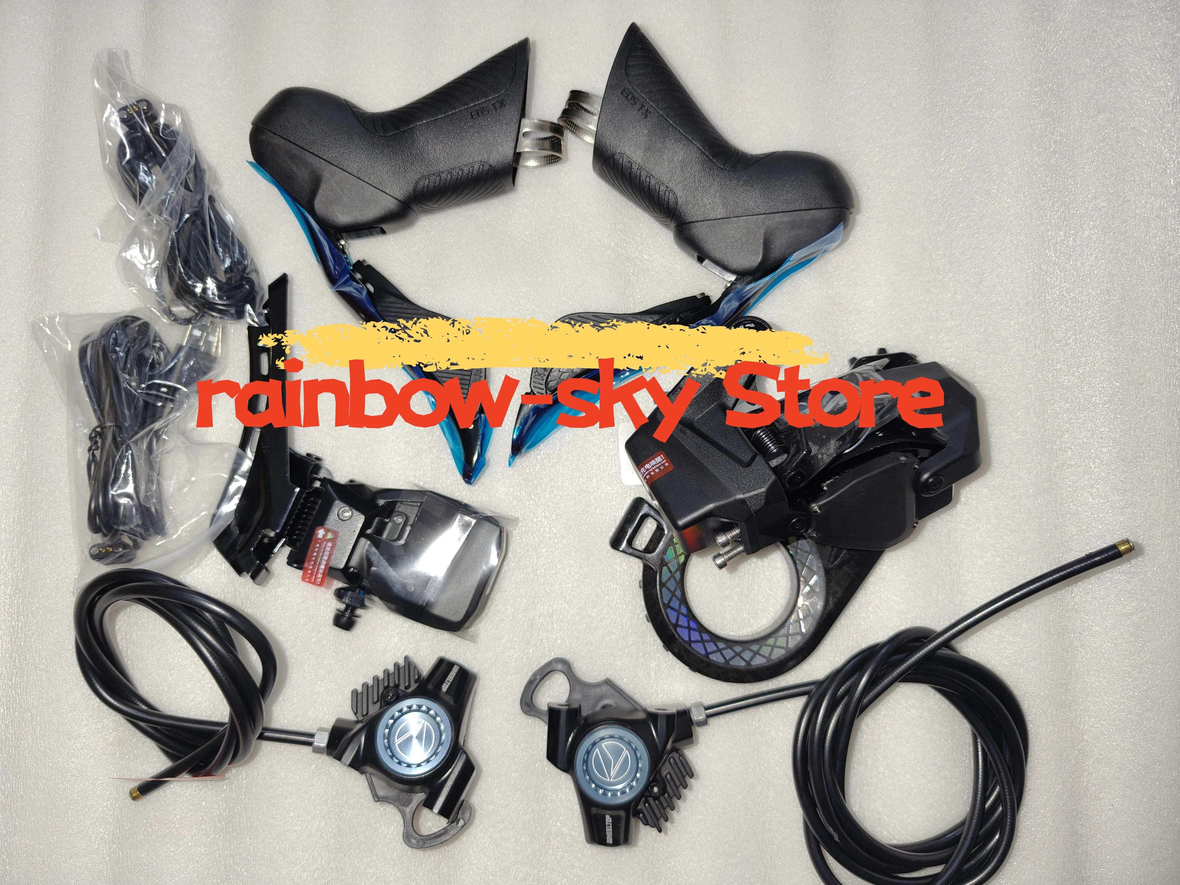 

WHEELTOP EDS TX, RA7000, RA7100 road bike 7-14s Wireless Electronic hydraulic disc brake, over size carbon pulley