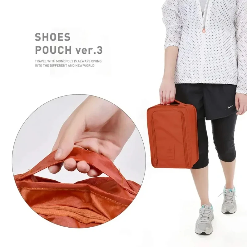 1pc Portable Folding Small Shoe Bags Travel Storage Shoe Storage  Multifunctional Waterproof Beach Travel Shoe