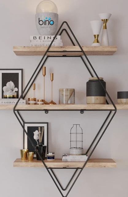 

Black Big size Prism Wall Rack Kitchen Bathroom Rack Bookshelf