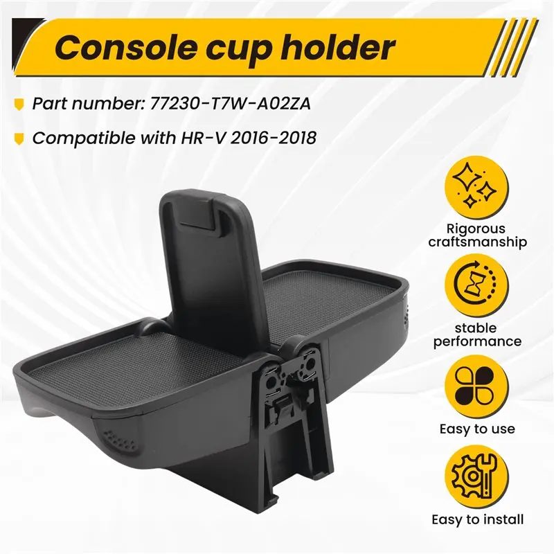 Reliable Fornt Center Console Cup Holder Insert Part For Honda HRV HR-V 2016 2017 2018 Car Accessories 77230-T7W-A02ZA