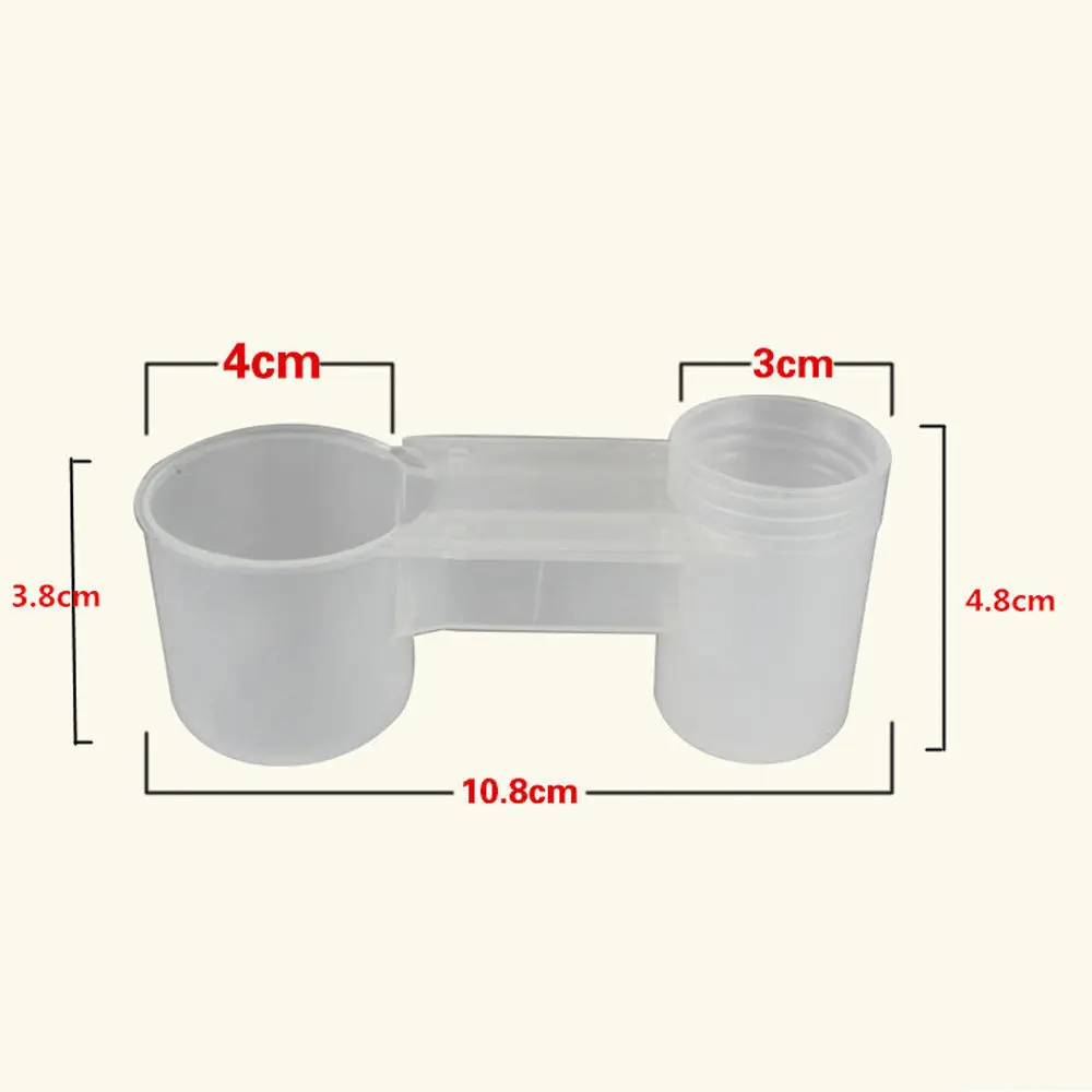 10pcs Plastic Pet Bird Pigeon Parrot Drinker Feeder Aviary Cage Transparent Poultry Water Bottle Cup