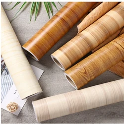 40cm Width Wood Grain PVC Wallpaper for Door Wardrobe Cupboard Table Furniture Waterproof Self Adhesive Stickers Home Decor Film