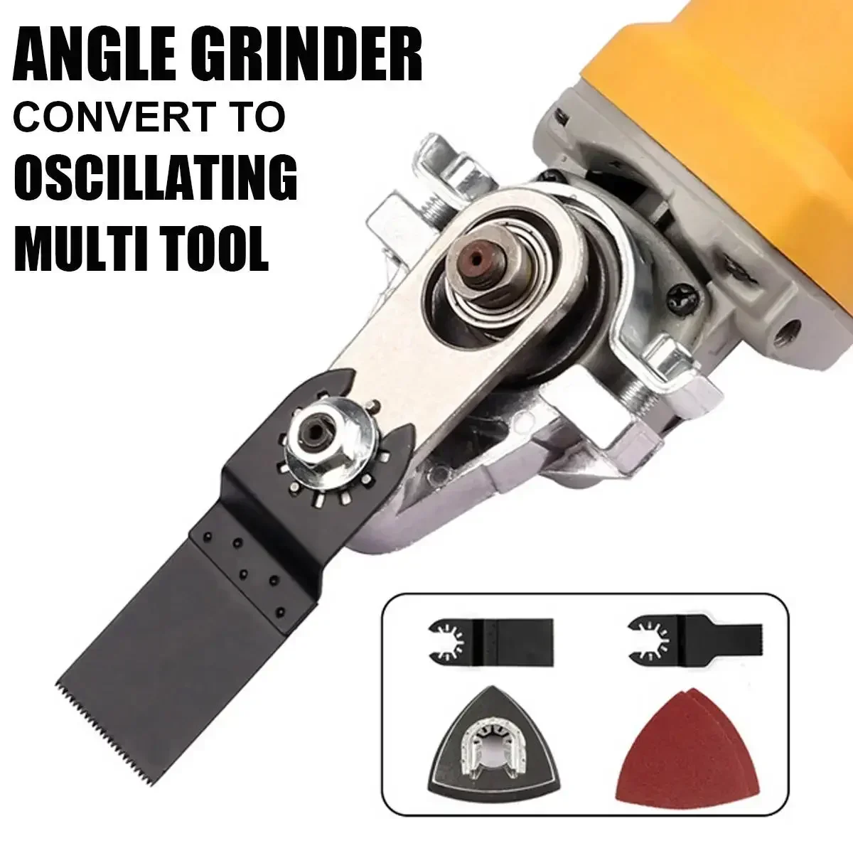 For 100mm Angle Grinder Universal Woodworking Adapter Angle Grinder To Cordless Oscillating Multi Tool Conversion Tool Head Kit