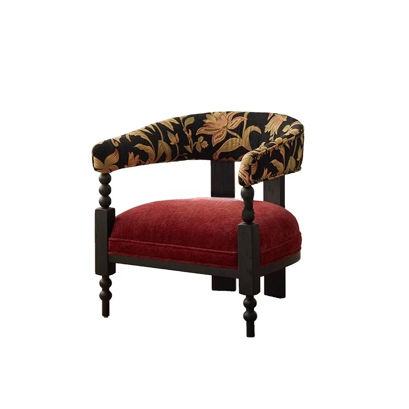 

Italian solid wood sofa chair living room designer creative lazy leisure chair hotel reception