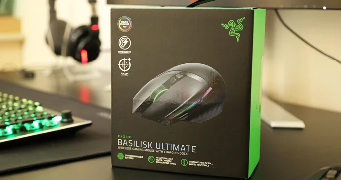 

Razer Basilisk Ultimate HyperSpeed Wireless Gaming Mouse w/ Charging Dock Fastest Gaming Mouse Switch 20K DPI Optical Sensor