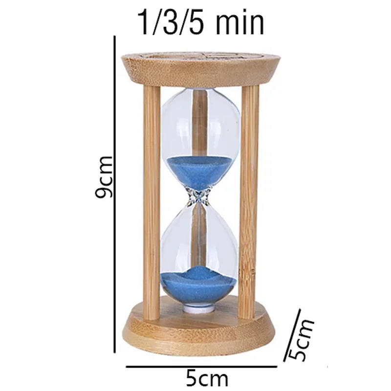 1/3/5 Minutes Wooden Fluorescence Hourglass Sand Clock Timer Home Decoration Creative Office Sandglass New Valentine\'s Day Gifts