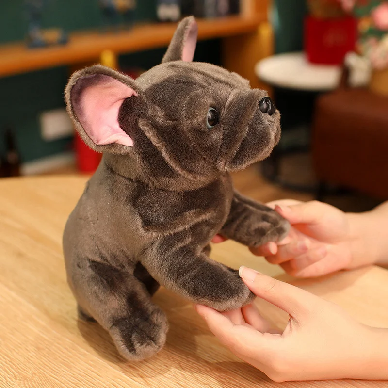 Lifelike Plush French Bulldog Toy  Real-Life Stuffed Animals Dog Soft Simulation Pets Shar Pei Puppy Doll Kids Toy Birthday Gift