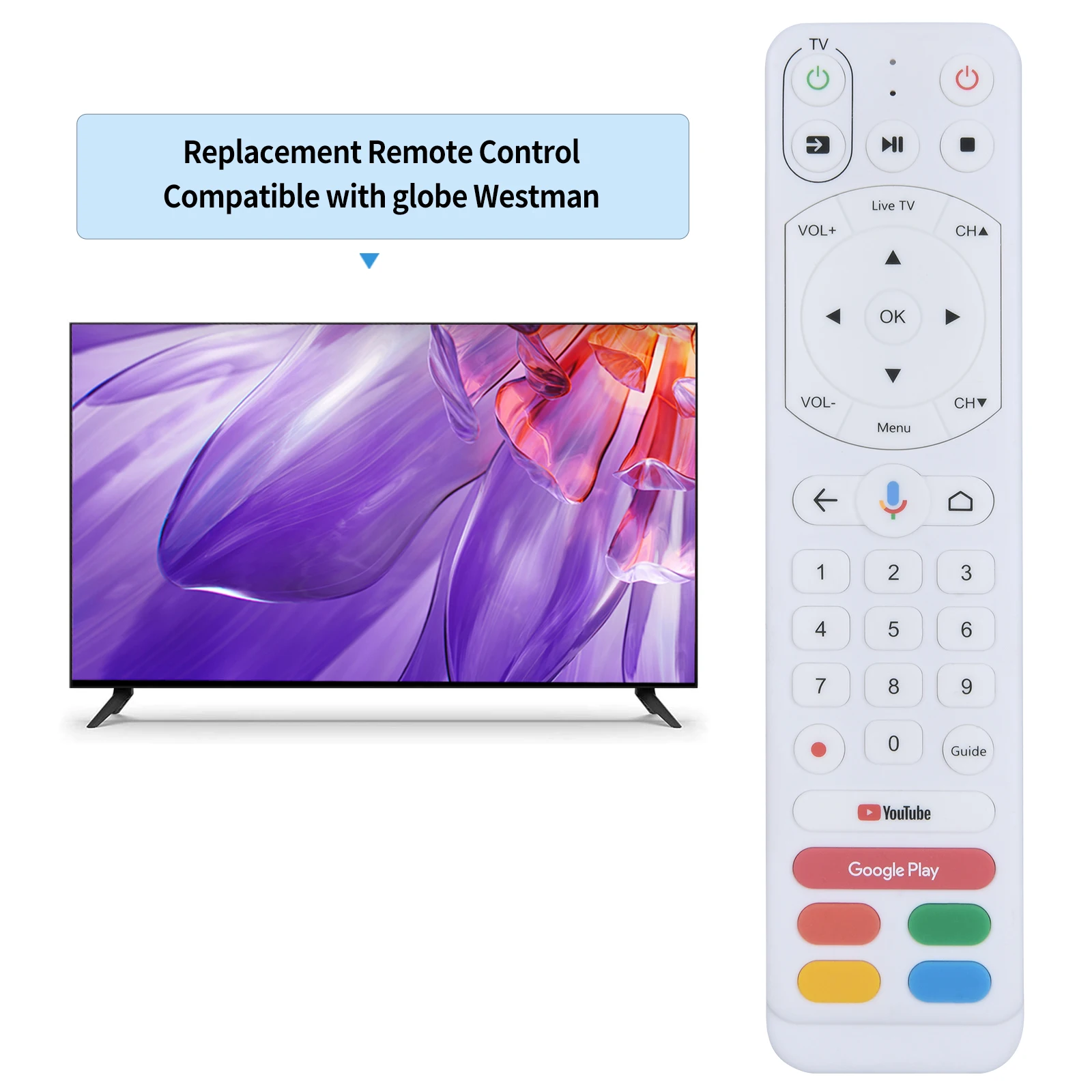 New Voice Remote Control For Westman InfiniTV Yukon TV EVO PRO 4K TV