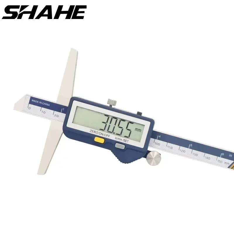 SHAHE Digital Depth Caliper Electronic Depth Gauge Large Screen Caliper Depth Ruler With Built-in Wireless