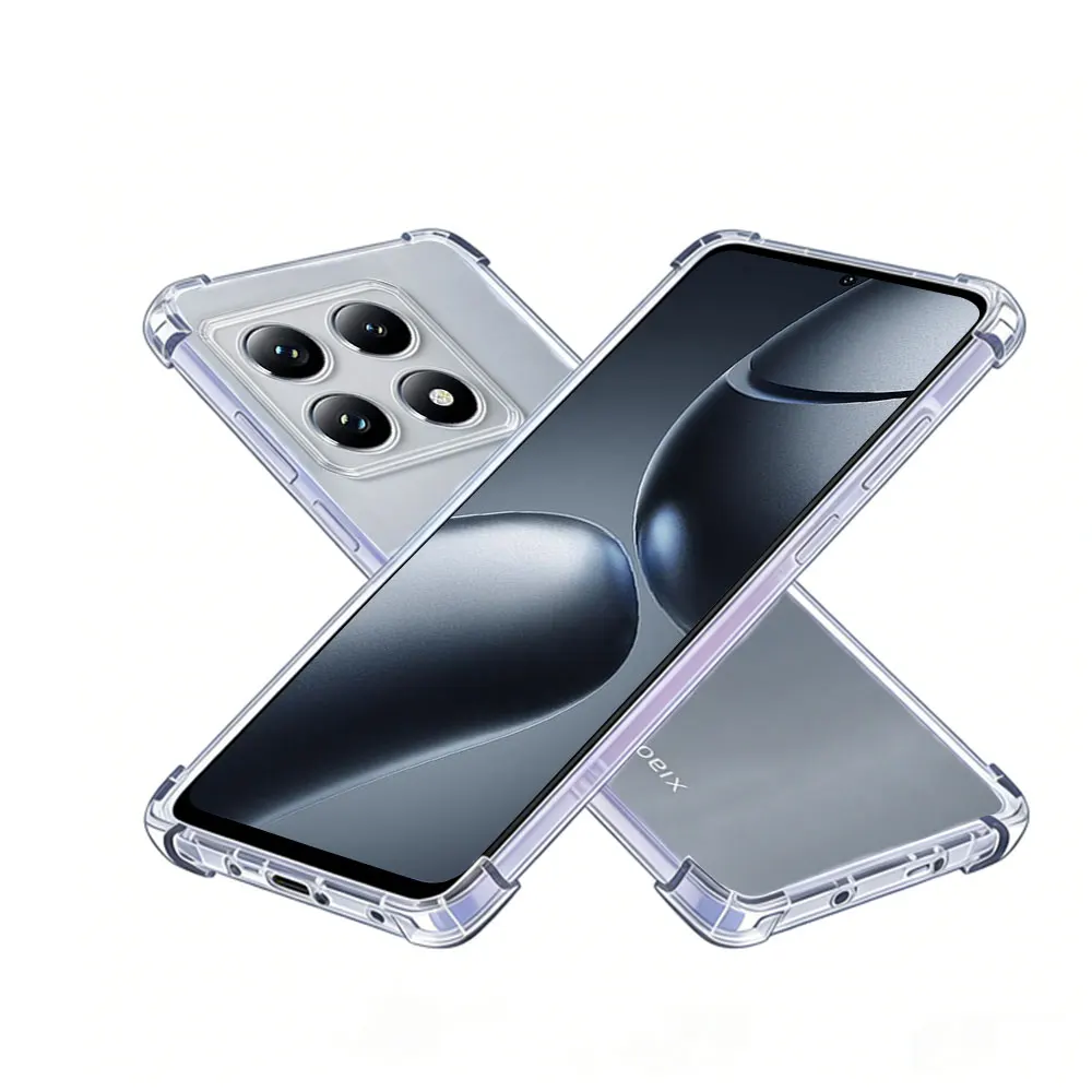 

Transparent Slim Soft Case For Xiaomi 14T and 14T Pro, Crystal Clear, Corner Protection