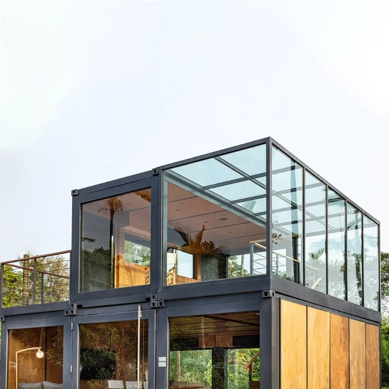 منزل حاوية حديث مصمم ثلاثي الأبعاد وحدات حديثة جاهزة الجاهزة حاوية شحن معدلة مصنوعة من لوحة ساندويتش