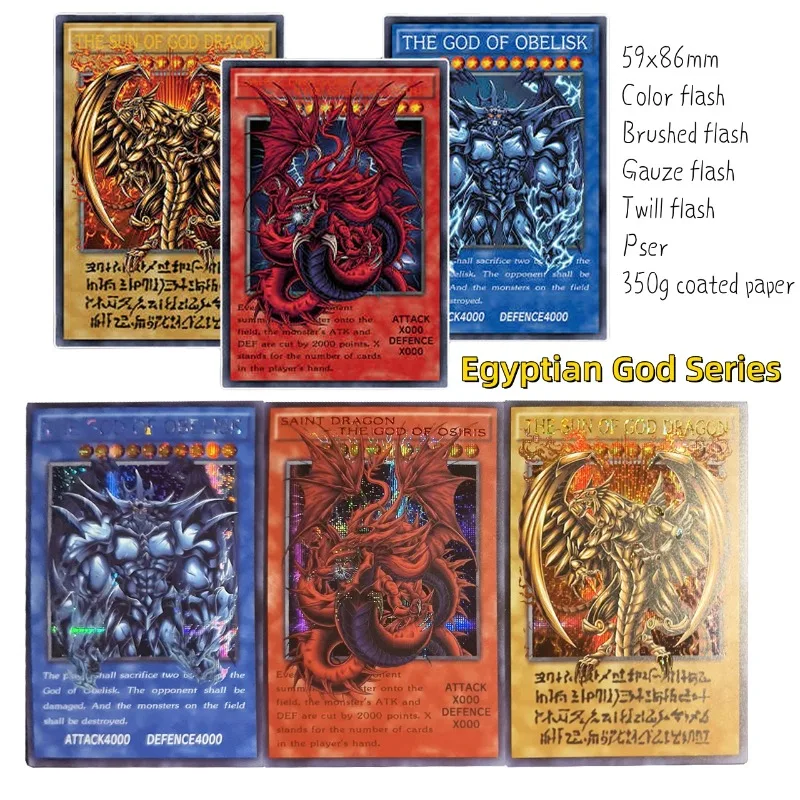 

3шт/набор Ю-Ги-О! DIY египетский бог D художник комикс рамка самодельная карта крылатый дракон Ra игровая коллекционная карта игрушка в подарок