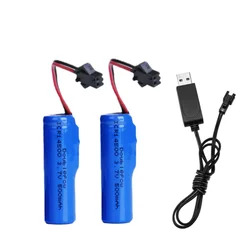 14500 rechargeable battery 3.7V 500mAh lithium battery with SM plug USB-SM charger for toy game controller