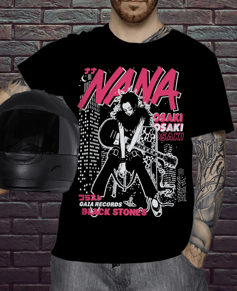 Nana Osaki T-Shirt,Black Stones Manga Anime Girl Kawai Graphic Shirt All Sizes