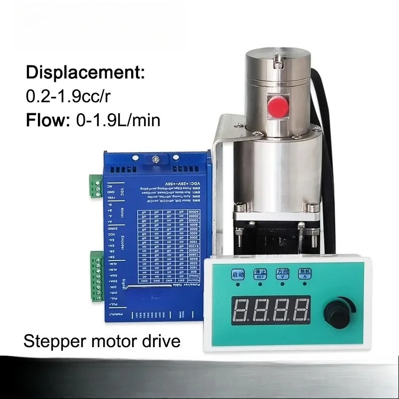 

Magnetic Drive Micro DC Gear Pump With Stepping Motor Micro Flow Fluid Pump Water Oil High Precision Quantitative Metering Pump