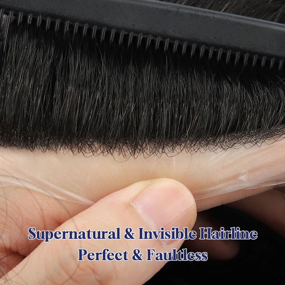 호주 남성용 부분 가발 모발 보형물 남성용 헤어 교체 시스템 남성용 가발 레이스 및 PU 통기성 부분 가발