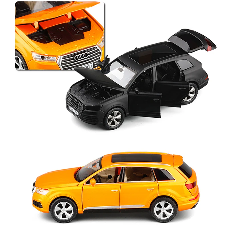 1:32 Audi Q7 High Simulation City SUV Model Car Alloy Diecast Metal Pull Back Cars Toy Educational Collection For Kids Gifts