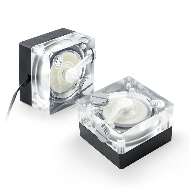 Bomba de refrigeración por agua Syscooling P67A DC 12V 450L/H PWM compatible con bomba de refrigeración líquida de PC marcada CE con LED
