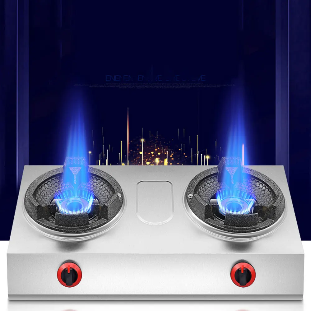 상업용 가스 버너 치열한 화재 스토브 고압 테이블 쿡탑 액화 가스 스토브 더블 스토브 Hornillo A 가스