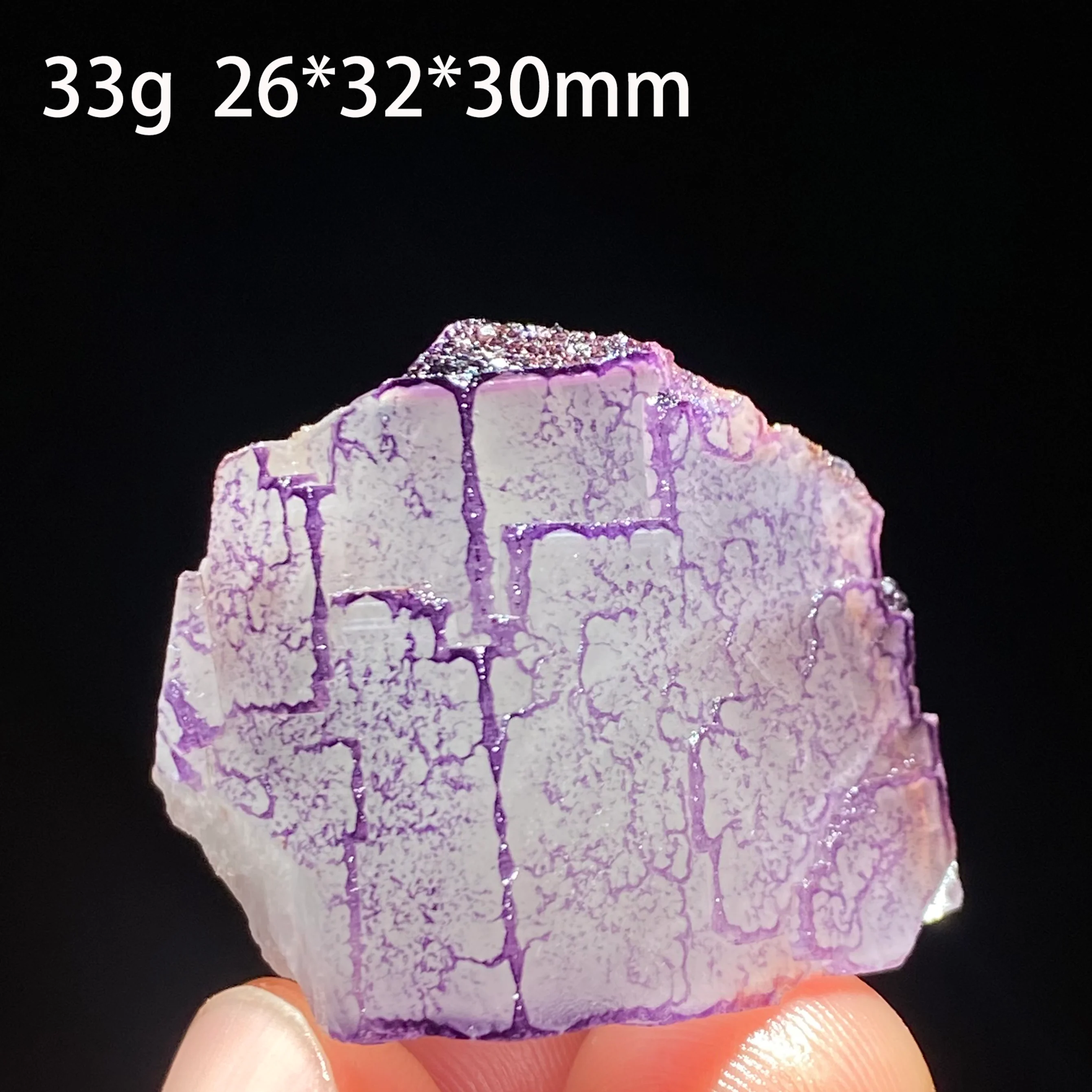 100% Natural Amethyst Edge Fluorite Crystal Specimen Home Decor Energy Healing Collectible Gift Mineral Stone Healing Crystals