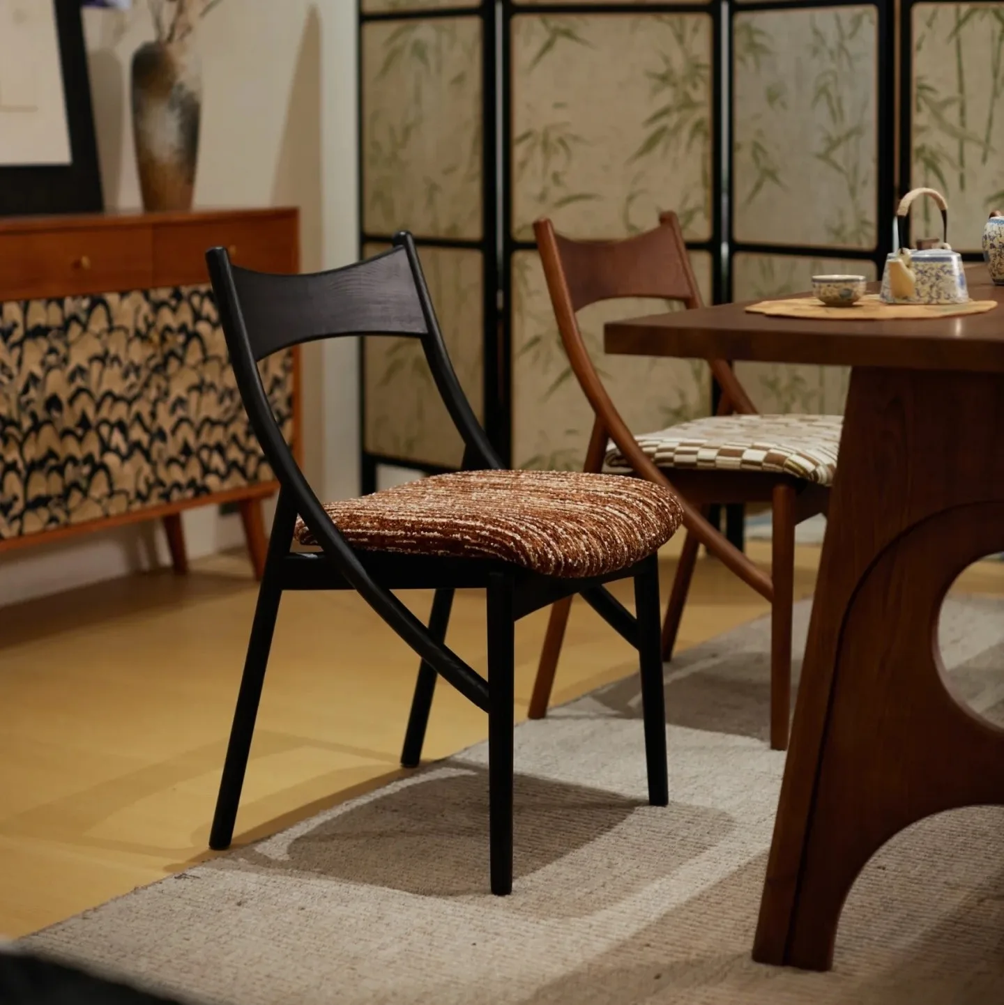 

ty-Designer Solid Wood Dining Chair Creative Backrest for Home Vintage Leisure Bed Breakfast Coffee Shop Art Chair Use&