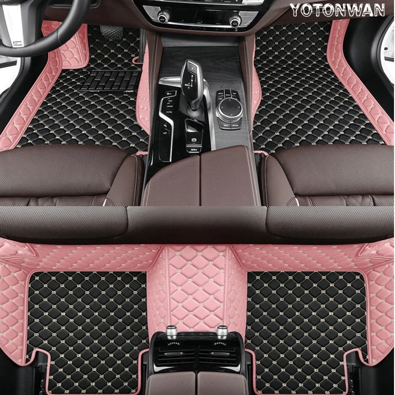 Color Matching Custom Leather Car Mat 100% For Toyota All Models C-hrRav4 Corolla Toyota Land Cruiser Wish Yaris AutoAccessories