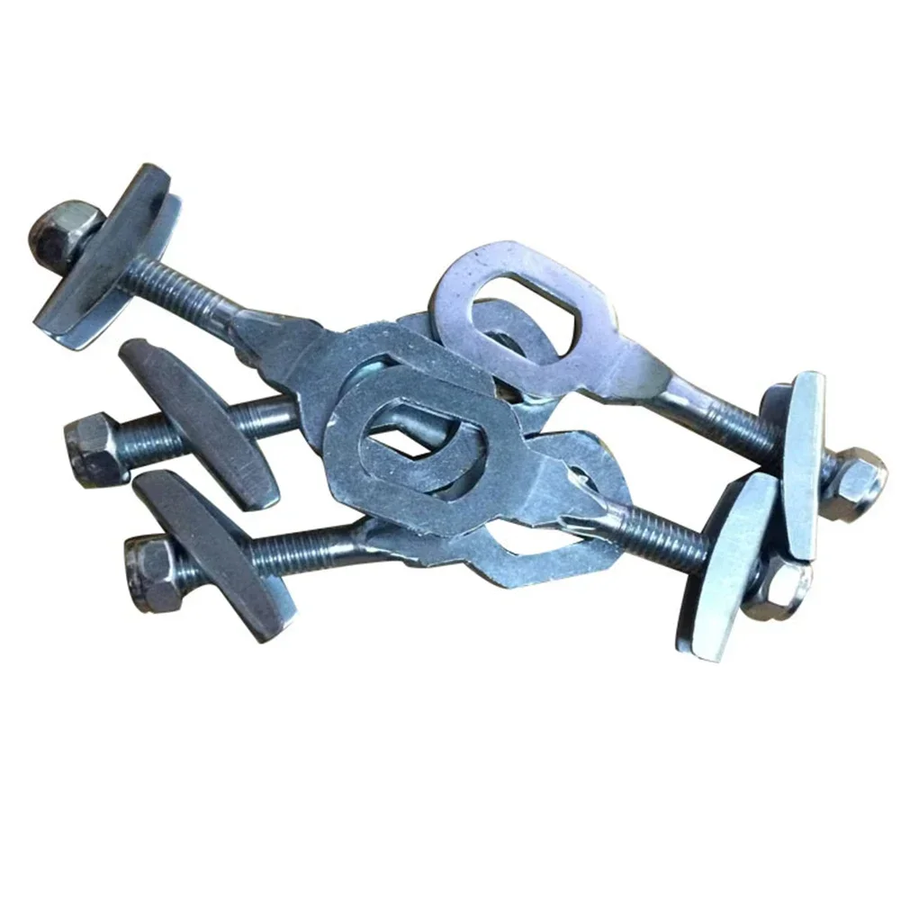 Bike Chain Tensioners 1/2pcs 14*10.5mm 60*6mm Adjust Bolt Bicycle Chain Adjuster Silver Steel W/inner Gasket Nut