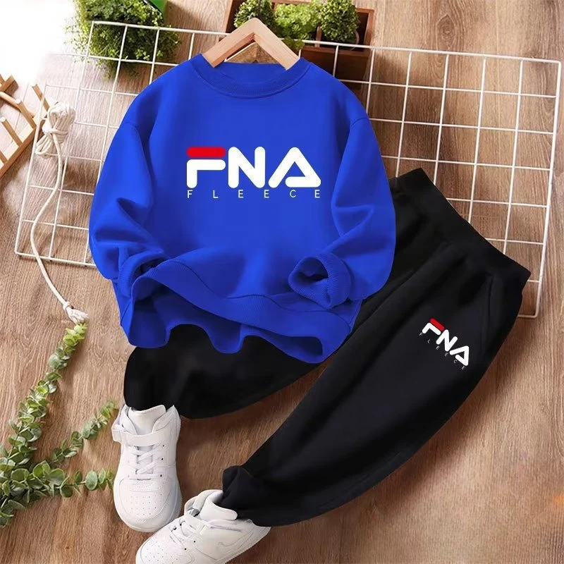 Autumn Children Boy Clothes Set Kid Girls Letter Printed Sweatshirts Pullover Top And Pants Suit Baby Long Sleeve Tracksuits