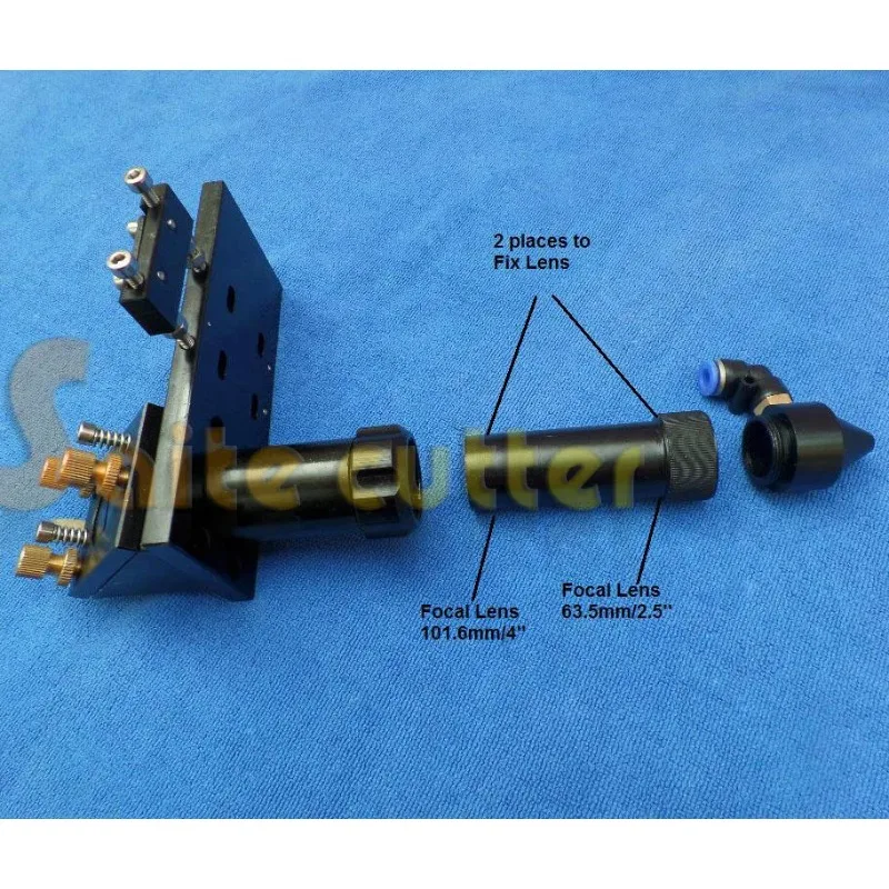 Sales! DIY CO2 Laser Head / Mirror and Lens Integrative Mount laser cutting engraving machine 25mm Mirror Lens 20mm 63.5/101.6mm