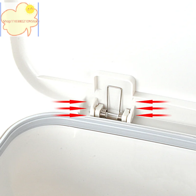 [Y]Garbage Can Adjustable Compress 1mm Double Torsion Spring Hand-operated Flip-top Storage Bucket Accessory