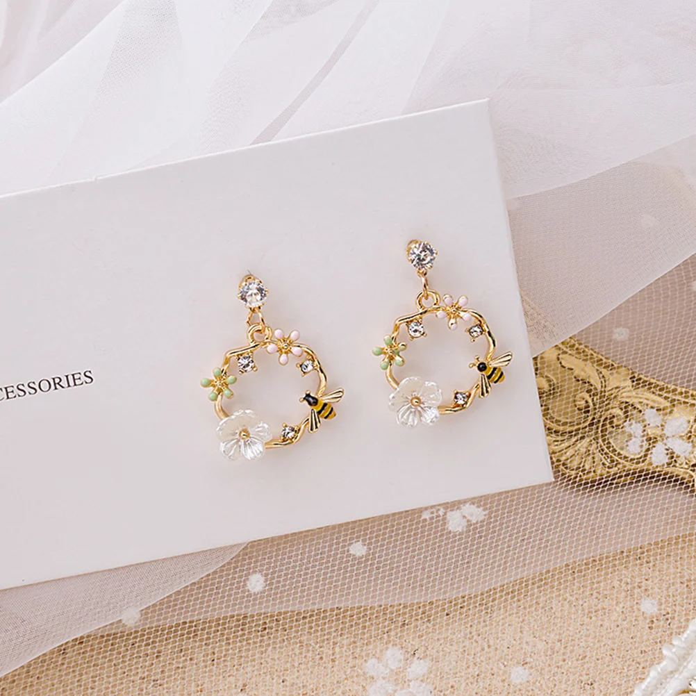 

2 Pairs Earrings Garland Ladies Dangle Women Jewelry Drop Accessories Fashion Miss