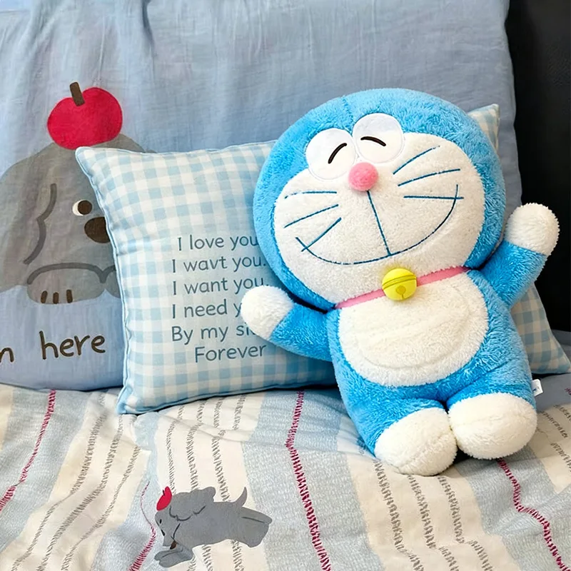 40-70cm Doraemon Plush Toys Classic Large Cartoon Plushie Anime Kawaii Birthday Pillow Doll Stuffed Gift for Childrens Xmas